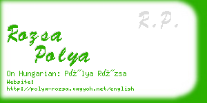 rozsa polya business card